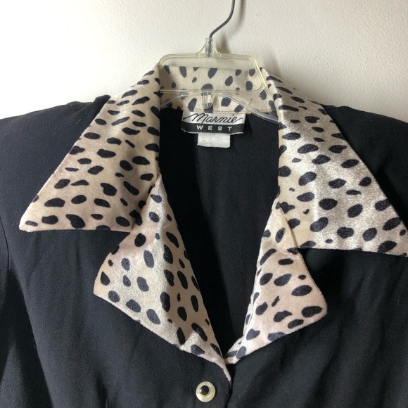 Marmie West vintage leopard print collar blouse - Picture 4 of 6